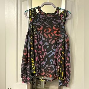 Ladies brand new neon leopard top.